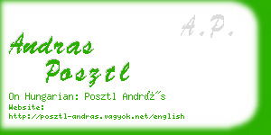 andras posztl business card